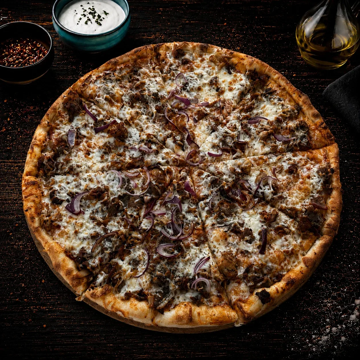 Freshly baked family pizza from DöLaPi Ingolstadt