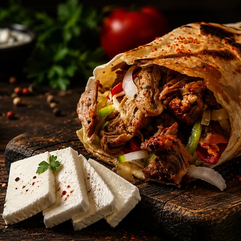 Döner Kebab Wrap with Cheese