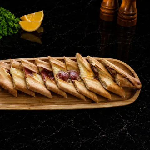 Pide with Sucuk and Kashar Cheese
