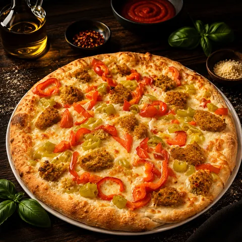 Pizza with Falafel