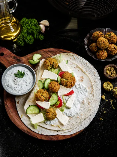 Falafel Wrap with Cheese